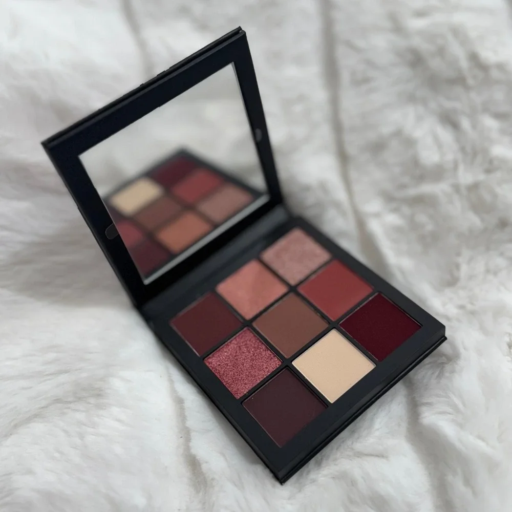 Huda Beauty Mauve Obsessions Eyeshadow Palette - 9 High-Pigment Shades AUTHENTIC
